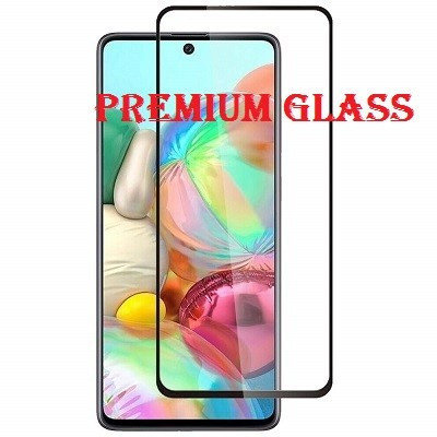 Защитное стекло для Samsung Galaxy A51 (Premium Glass) с полной проклейкой (Full Screen), черное, фото 2