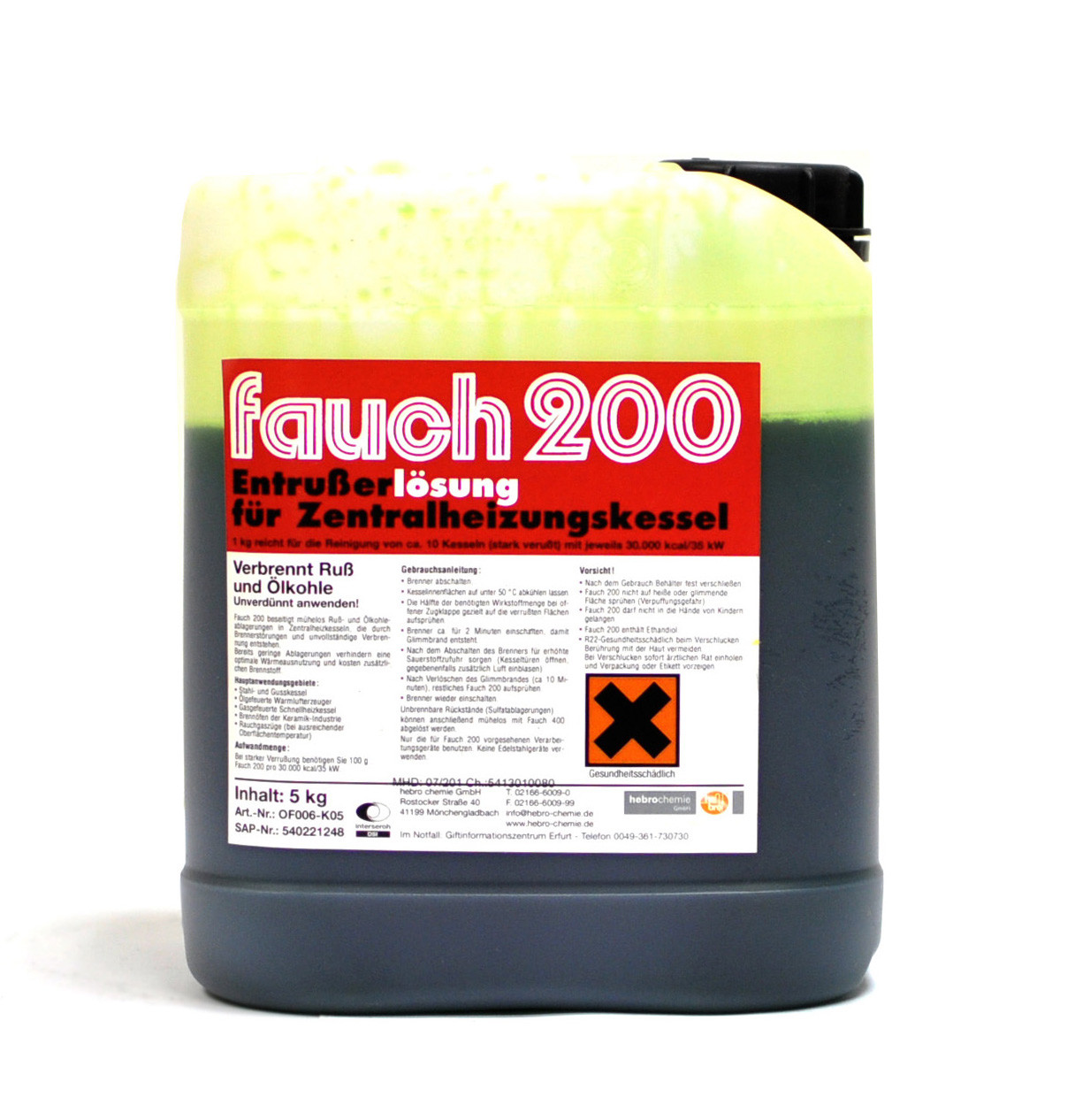 Жидкость для чистки газового и дизельного котла Fauch 200