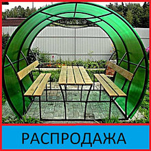 Беседка садовая ПИОН с поликарбонатом. Длина 2-4м.
