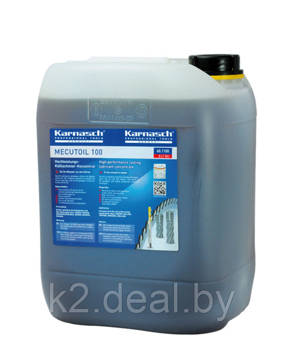 СОЖ Высокопроизводительный охлаждающий смазочный концентрат Karnasch Mecutoil 100, 1 л