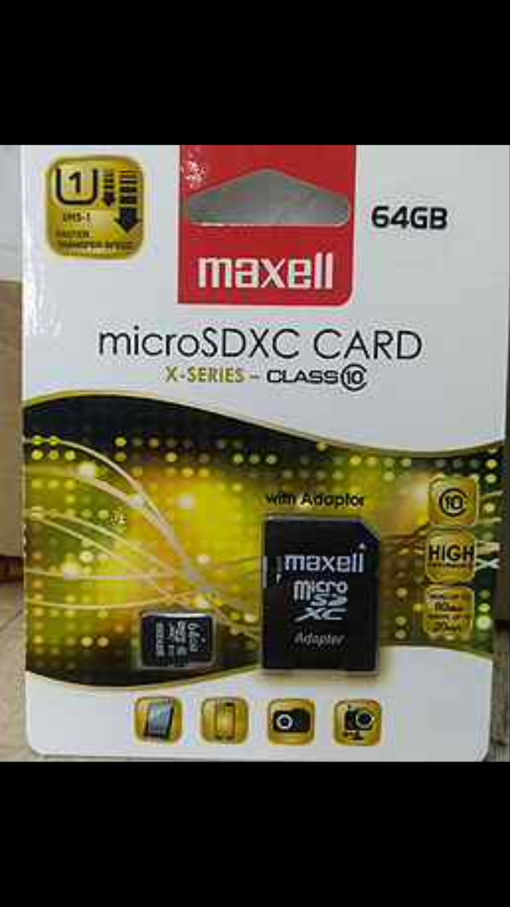MicroSd 64gb 10кл.Maxell с ад.UHS-1 80 mb/s