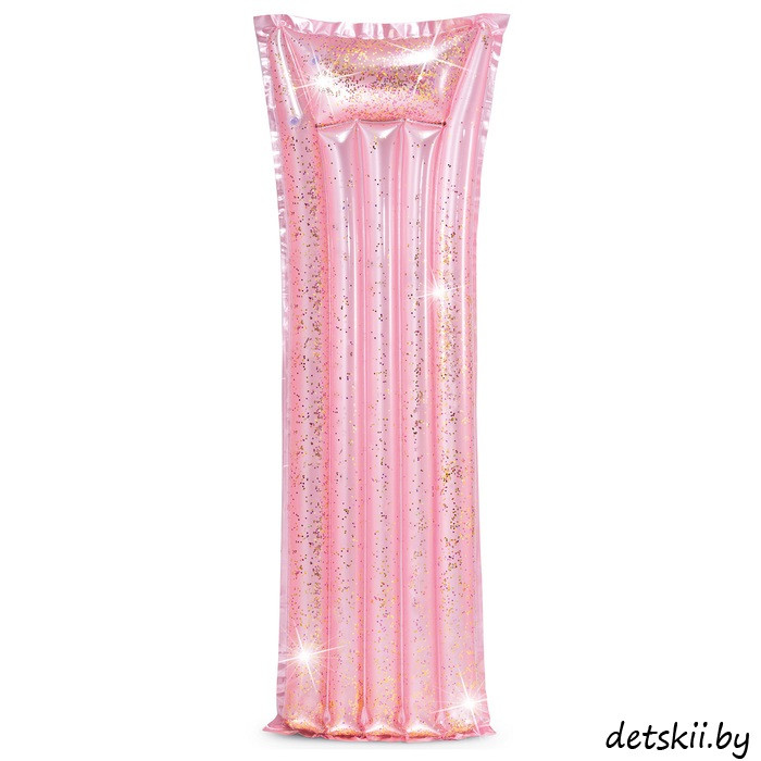 Intex Надувной матрас розовый с блёстками