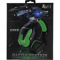 Игровая гарнитура SmartBuy RUSH BATTLE STATION (SBHG-9500) черно-зеленая, фото 2