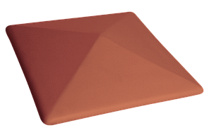Клинкерный заборный оголовок KING KLINKER Рубиновый красный (01), 445х445х90 мм.