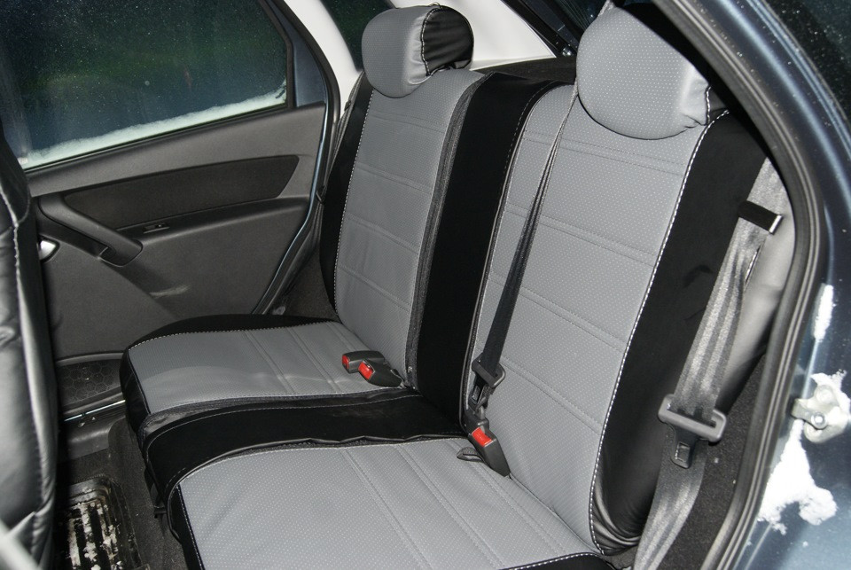 Чехлы на сидения Dinas Drive, универсальные, черно-серый - фото 5 - id-p113600452