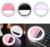 Светодиодное селфи-кольцо с USB-зарядкой Selfie Ring Light (на аккумуляторе) Розовый, фото 2
