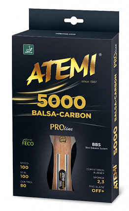 Теннисная ракетка Atemi 5000 Balsa Carbon, фото 2