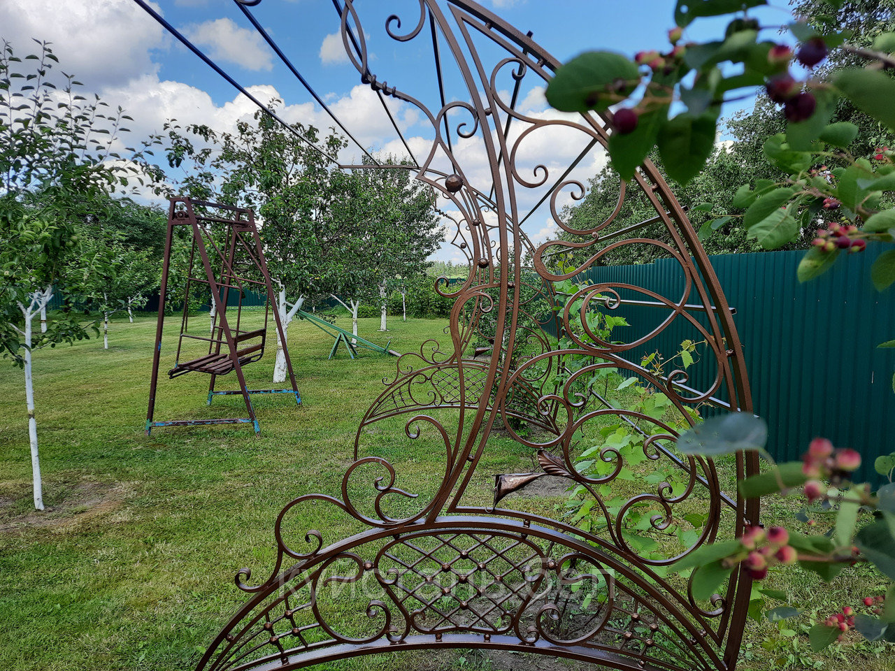 Арка садовая кованая под виноград. Пергола кованая для винограда в саду - фото 10 - id-p128744463