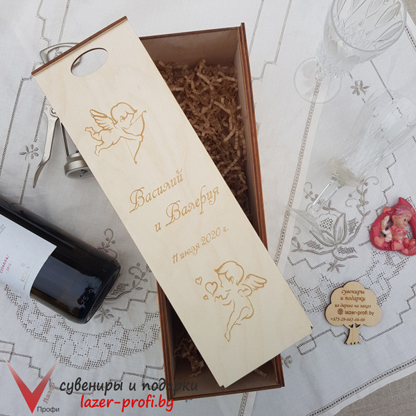 Свадебная коробка для вина "Ангел" - фото 4 - id-p128744806