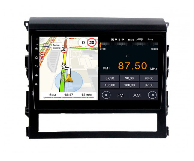 Штатная магнитола Parafar для Toyota Land Cruiser 200 на Android 11 (2/32Gb + 4G) (PF567FHD)