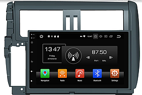 Штатная магнитола CarMedia  для Toyota Land Cruiser Prado 150 (2009-2013) темно-серый на Android 9.0