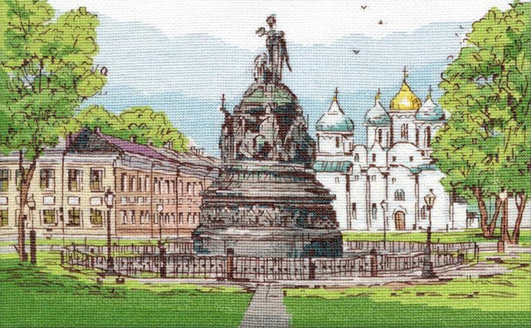 Набор для вышивания крестом "Памятник Тысячелетие России." - фото 1 - id-p128790102