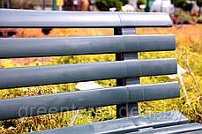 Скамейка пластиковая уличная со спинкой, фото 3