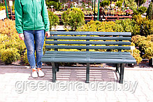 Скамейка пластиковая уличная со спинкой, фото 2