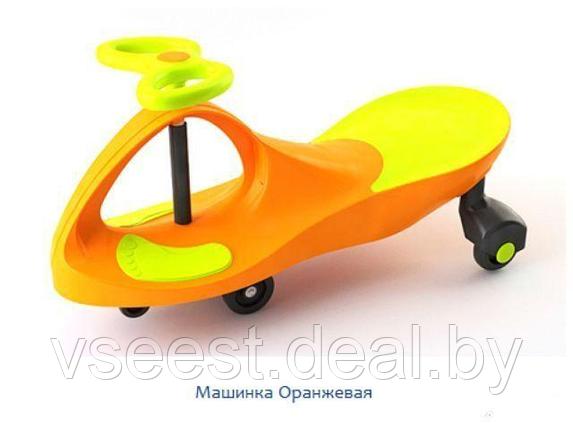 Машинка BIBICAR с полиуретановыми колесами DE 0058 салатово-оранжевая, фото 2