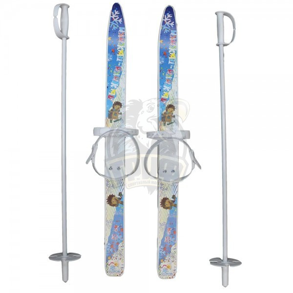 Комплект детских лыж Олимпик ''Лыжики-Пыжики'' 75 см (лыжи+палки+крепление) (арт. 6521-00)