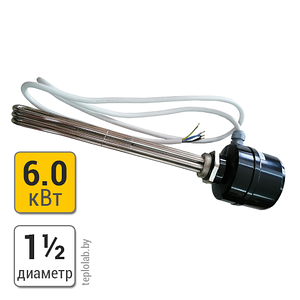 Электрический ТЭН с термостатом Kospel GRW 6 кВт, 380 В