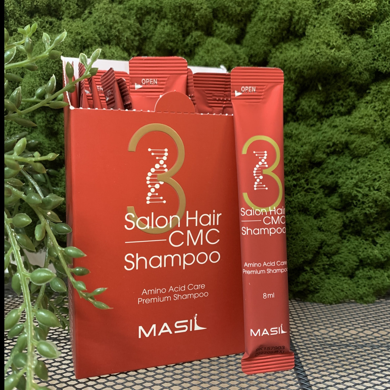 Восстанавливающий шампунь с аминокислотами Masil 3 Salon Hair CMC Shampoo, 8 мл - фото 3 - id-p128989099