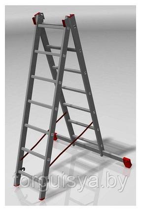 Лестница алюминиевая двухсекционная профессиональная 7 ст. NV 300, фото 2