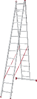 Лестница алюминиевая двухсекционная 13 ст. NV 200