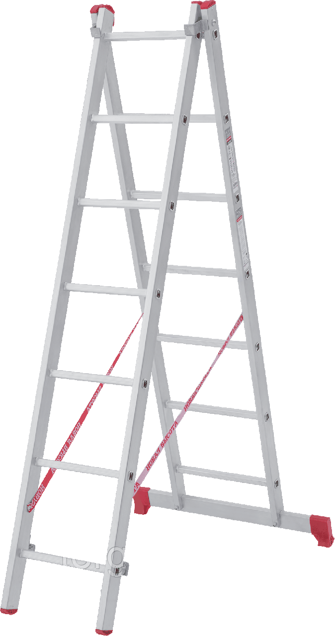 Лестница алюминиевая двухсекционная 7 ст. NV 200