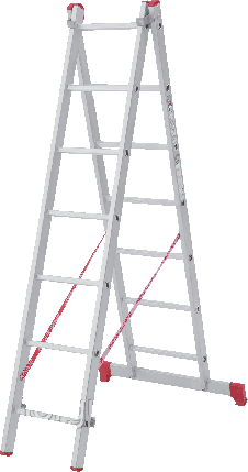 Лестница алюминиевая двухсекционная 7 ст. NV 200, фото 2