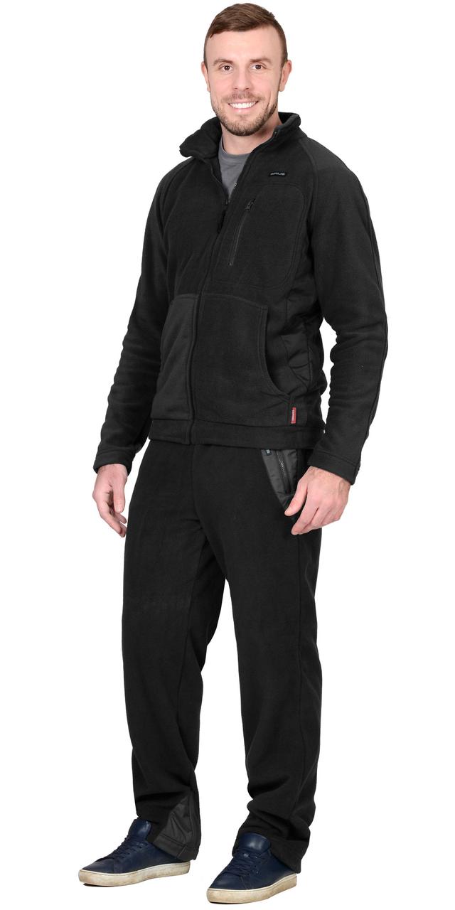 Куртка флисовая "СИРИУС-Актив" черная с черной отделкой - фото 1 - id-p128994583