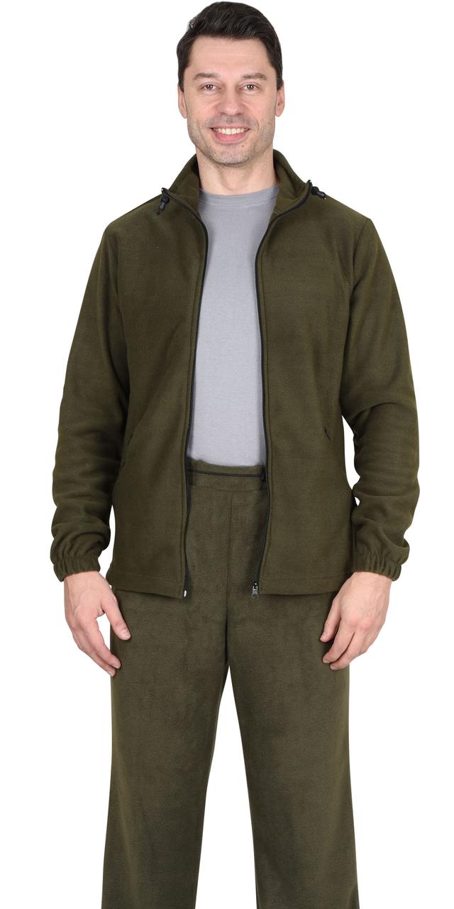 Куртка флисовая оливковая - фото 2 - id-p128994599