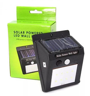 Фонарь настенный на солнечных батареях 20 диодов с датчиком движения.(solar powered led wall light), фото 2