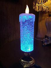 Светодиодная свеча с блестками. Лава лампа - свеча, фото 3