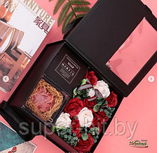 Подарочный набор  «МОЕМУ АНГЕЛУ»  (композиция роз из мыла в подарочной коробке), фото 3
