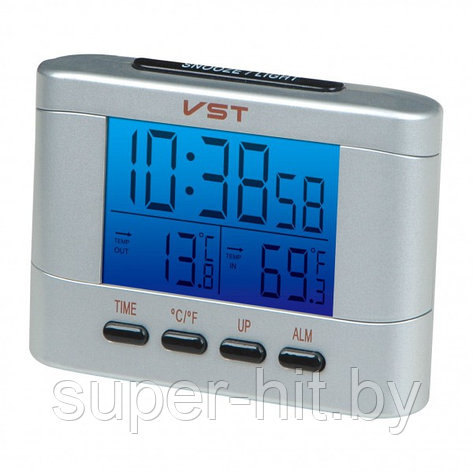 Часы настольные электронные говорящие на батарейках VST-7051T, фото 2