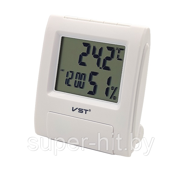 Часы настольные электронные с будильником, термометром, гигрометром VST-7090S
