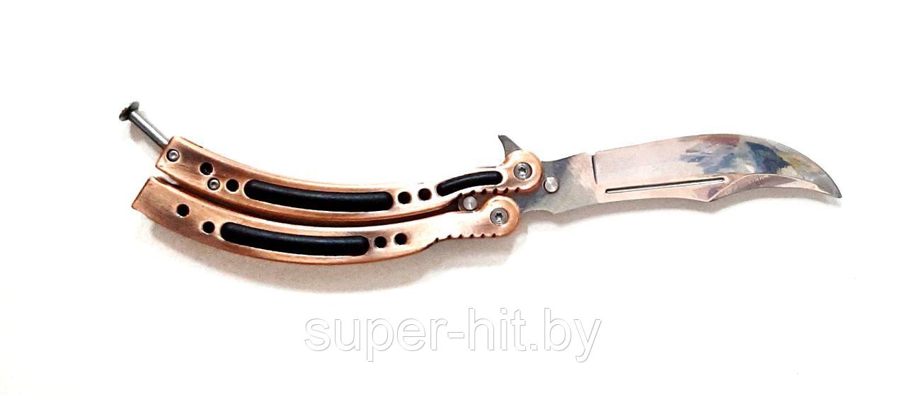 Нож-бабочка Балисонг CS GO SILVER - фото 2 - id-p129003691
