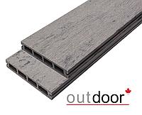 Террасная доска ДПК Outdoor 3D 150*25*4000 мм. STORM GREY серая