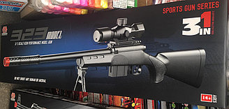 Игрушечная снайперская винтовка 3 вида пулек арт 323