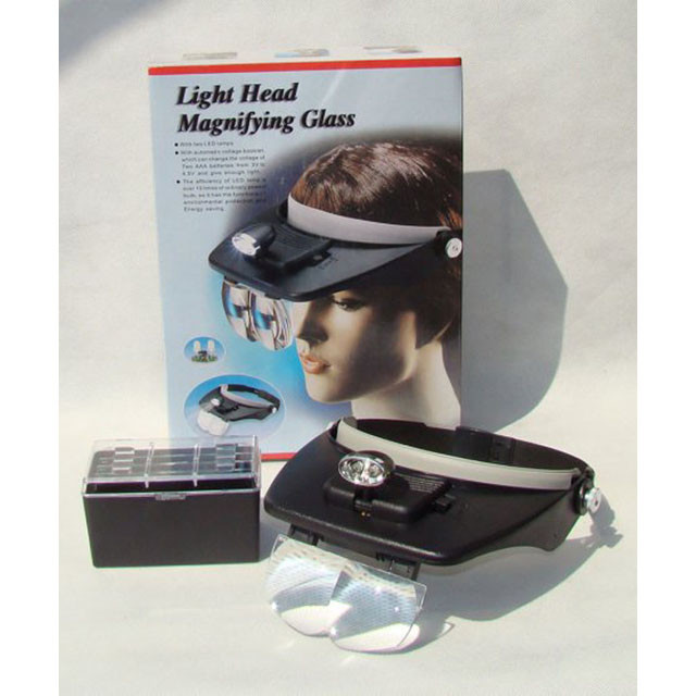 Налобные очки-лупа с LED подсветкой MG81001-A - фото 1 - id-p129012883