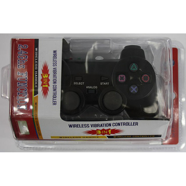 Беспроводной джойстик Wireless Controller (3в1) PS2 PS3 PC - фото 2 - id-p129051821