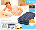 Надувная односпальная кровать 66706 Интекс Intex 99х191х47 см со встроенным электронасосом и подголовником, фото 3