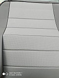 Чехлы экокожа на OPEL ASTRA H седан/хэтчбек 2004-2014, черно-серые, фото 4