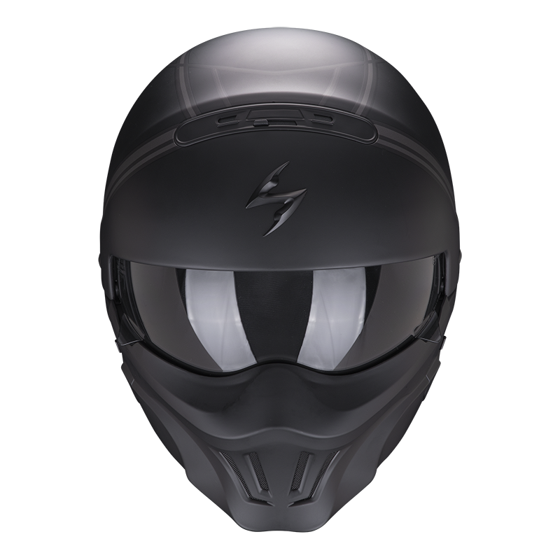 Шлем Scorpion EXO-COMBAT EVO UNBORN матовый черный-серебро, XS - фото 2 - id-p129074882