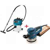 Пылесос MAKITA VC 3012 M + Эксцентриковая шлифмашина MAKITA BO 6030 в кор. (арт. BO6030) (1200 Вт, 30 л,