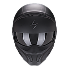 Шлем ScorpionEXO-COMBAT EVO UNBORN матовый черный-серебро, M, фото 2