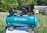 Компрессор SHTENLI 110-2 BELT PRO ременной, двухцилиндровый, воздушный, поршневой (2,5 кВТ), фото 5