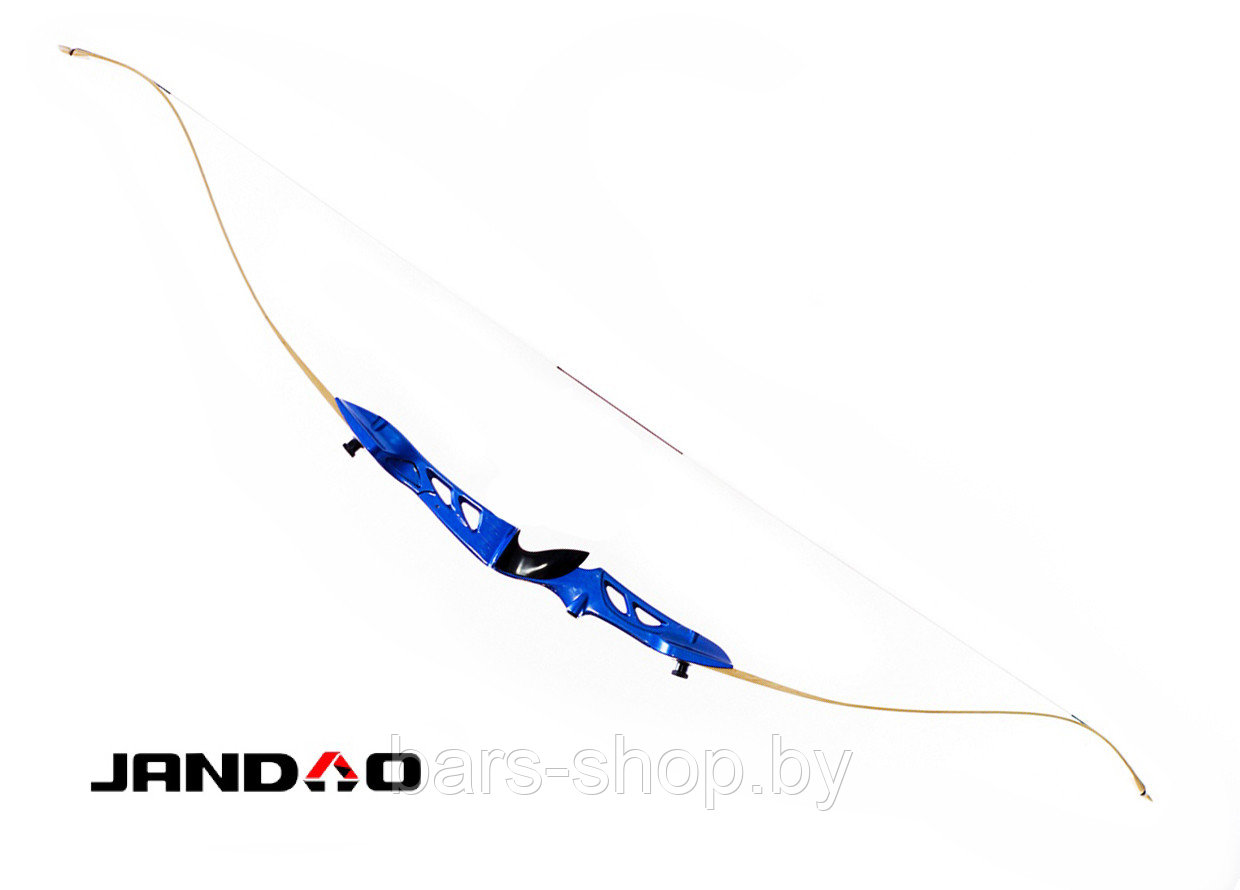 Рекурсивный лук для спорта Jandao "Олимпик" 68" (голубая рукоятка) 26# - фото 4 - id-p129202639