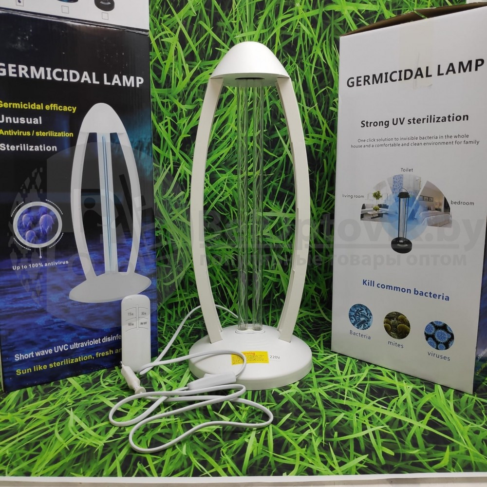 Лампа ультрафиолетовая дезинфицирующая бактерицидная настольная Germicidal Lamp 38 Ватт Пульт ДУ - фото 2 - id-p129274717