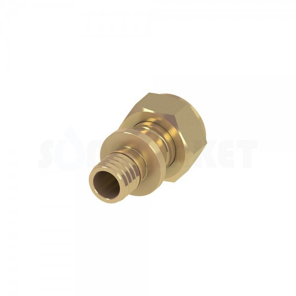 Муфта для PE-X переходная с накидной гайкой (американка) латунь Дн 16 х 1/2" TECEflex
