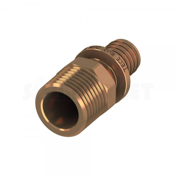 Муфта для PE-X переходная с наружной резьбой бронза Дн 40 х R 1 1/4" TECEflex