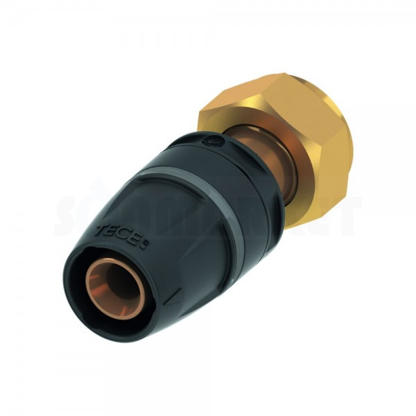 Муфта для Push-fit переходная с накидной гайкой (американка) бронза Дн 20 х 3/4" TECElogo