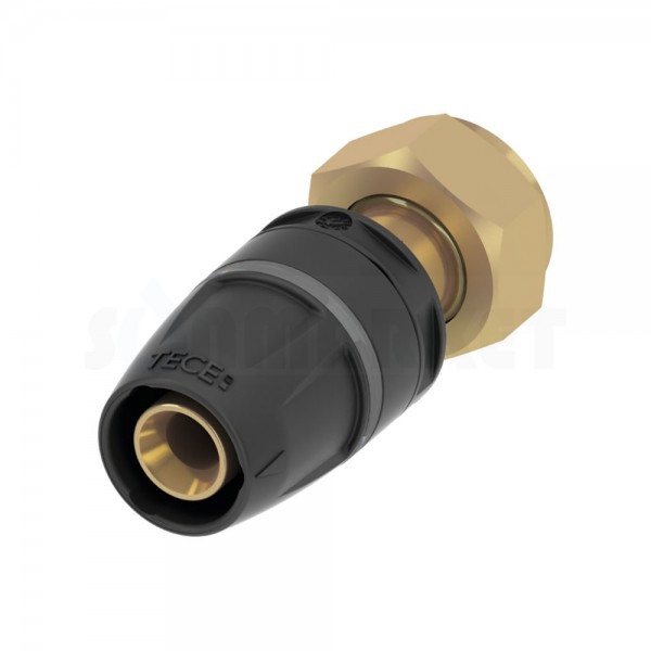 Муфта для Push-fit переходная с накидной гайкой (американка) латунь Дн 16 х 3/4" TECElogo